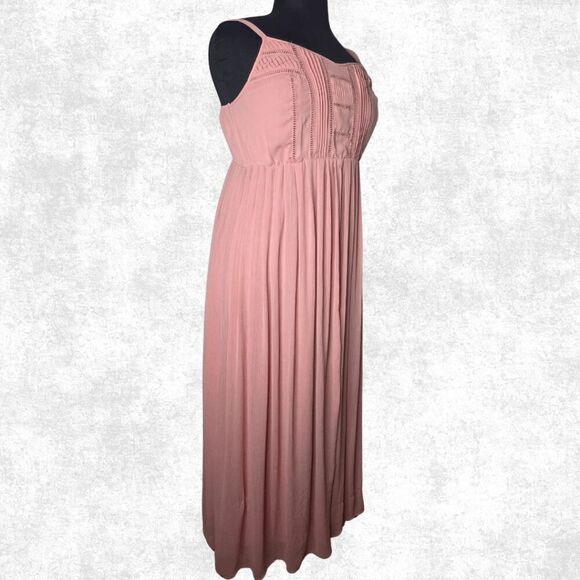 Torrid Blush Pink Maxi Dress – Size 0 – Boho Romantic Flow - Picture 5 of 7